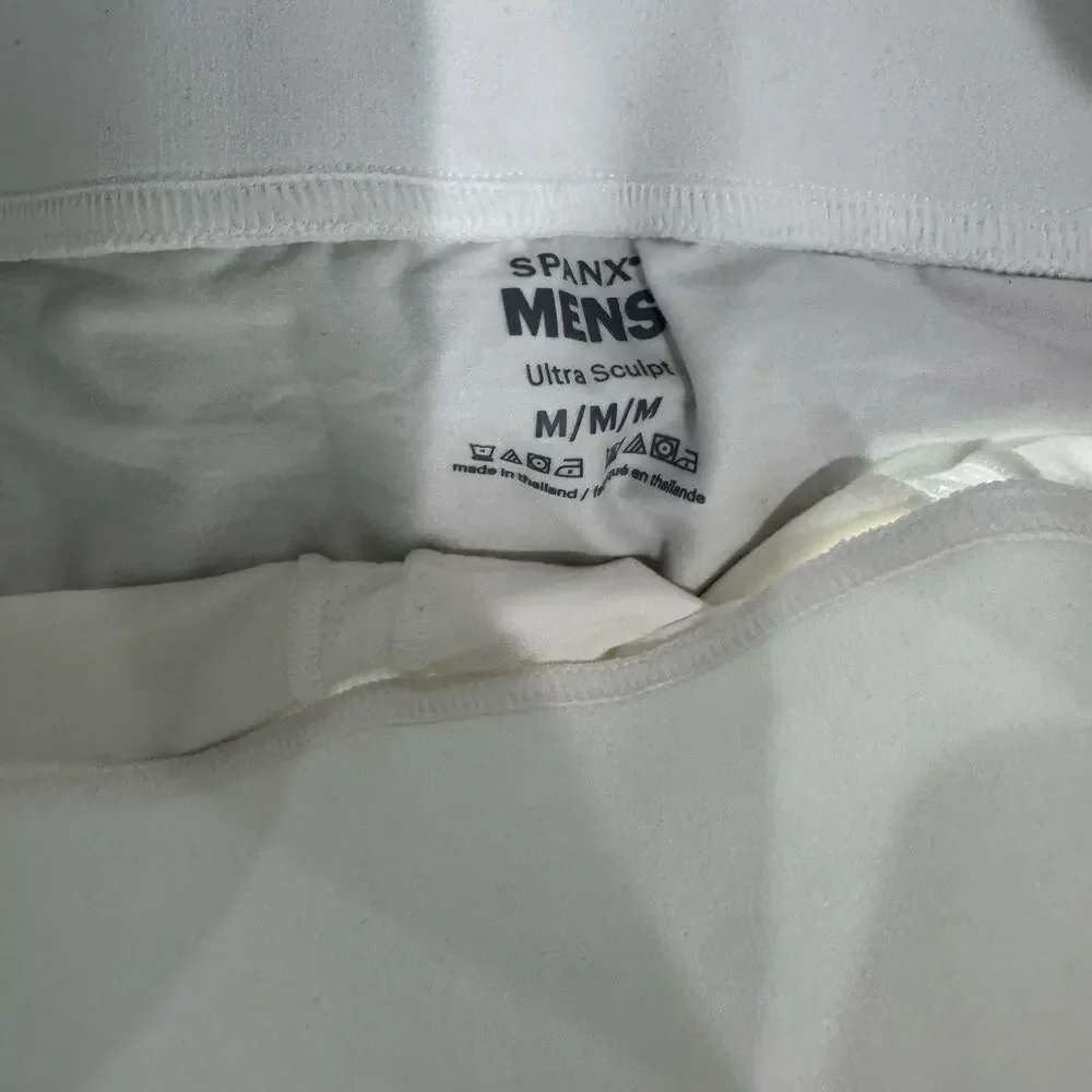 Spanx Men's Shaping Shorts Cotton Boxer Brief Bright White Size Medium NWT